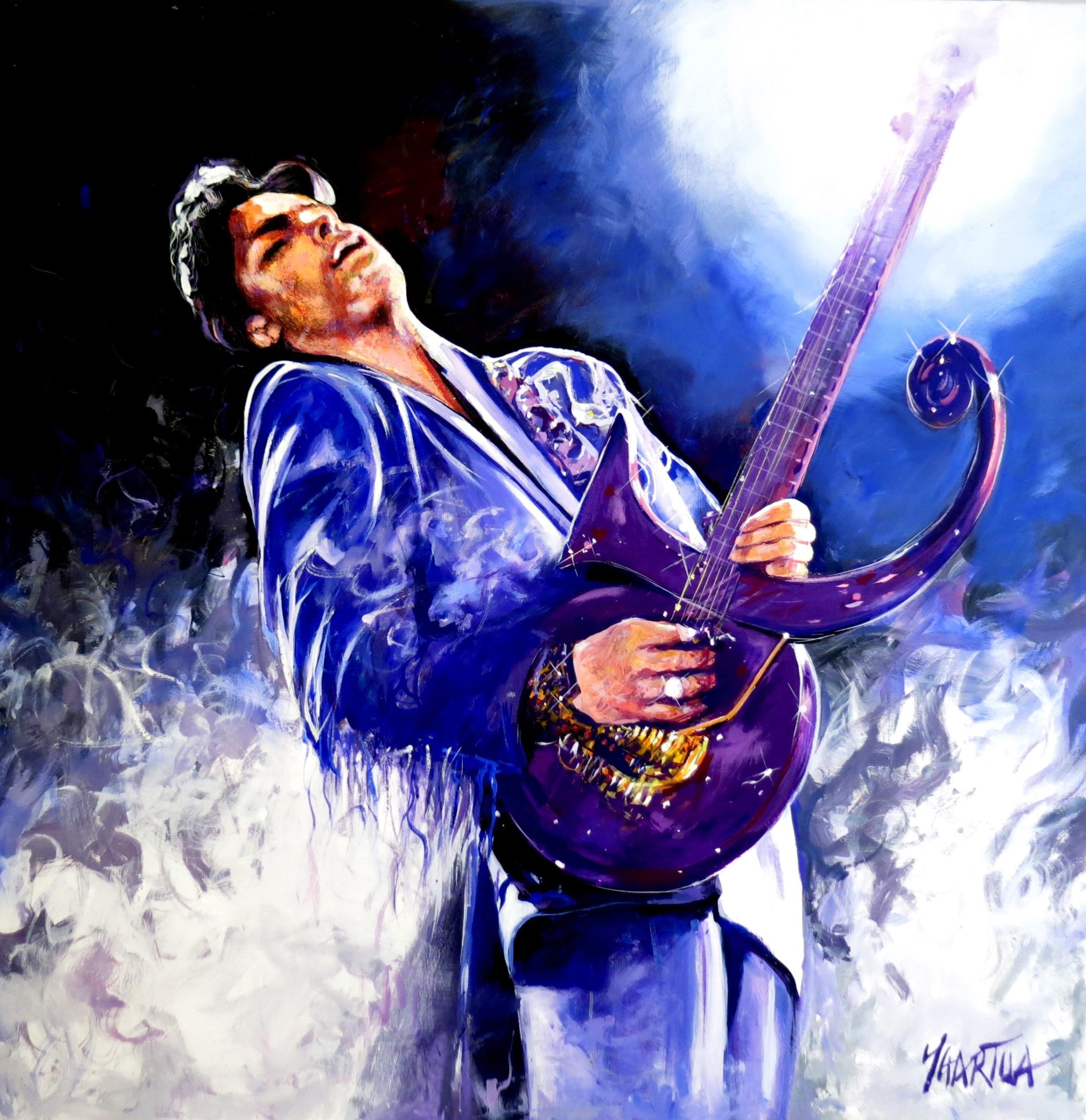 Client in France describes why he commissioned this painting of Prince and the feeling he gets from it